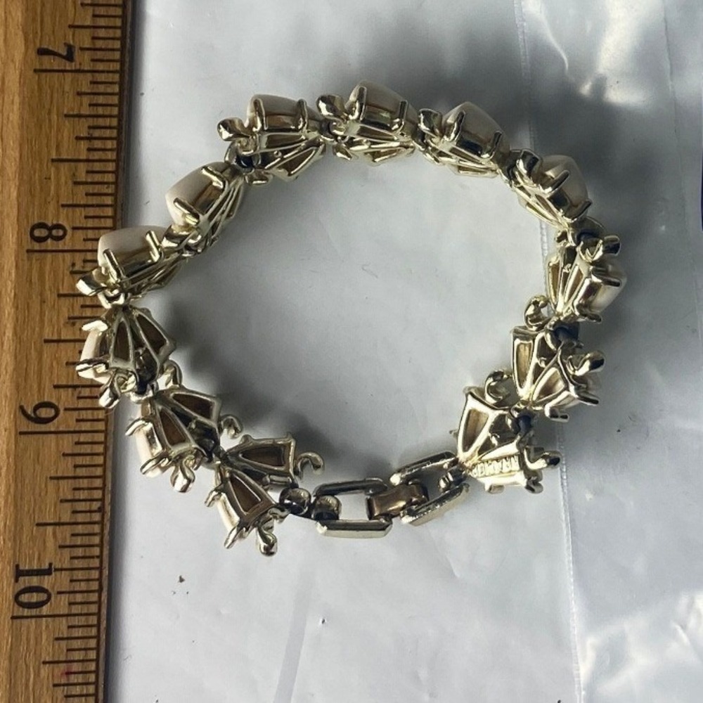 Silver Tone Geometric Link Bracelet Women's Fashion Jewelry Accessory